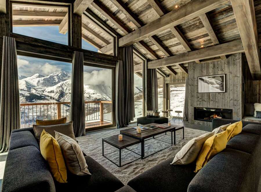 Experience luxury living in this stunning chalet with breathtaking mountain views.