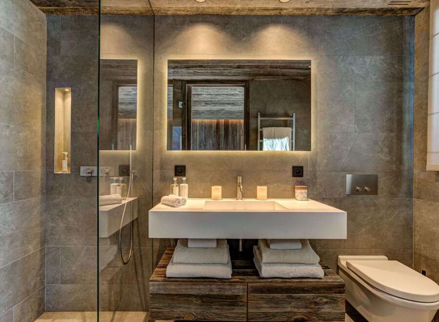 Experience luxury in this stunning bathroom.