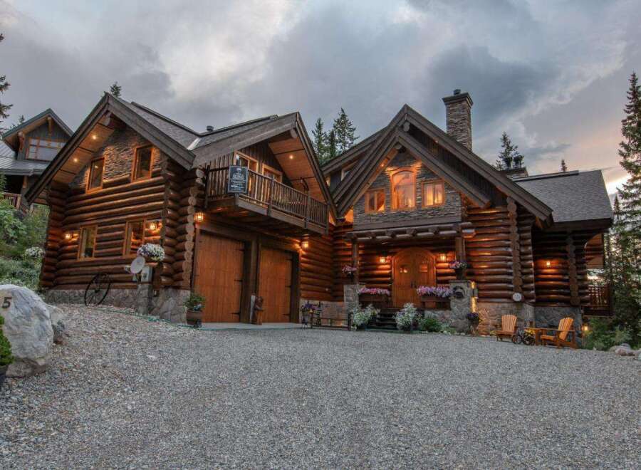 Discover the charm of this stunning log cabin home, a perfect blend of rustic elegance and modern comfort.