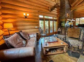 Step into rustic luxury with this stunning log cabin.