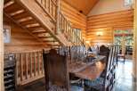 Step into rustic elegance with this stunning log cabin home.