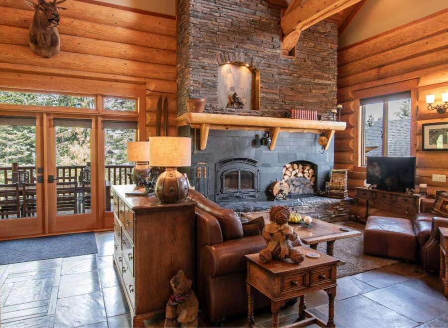 Step into rustic elegance with this stunning log cabin.