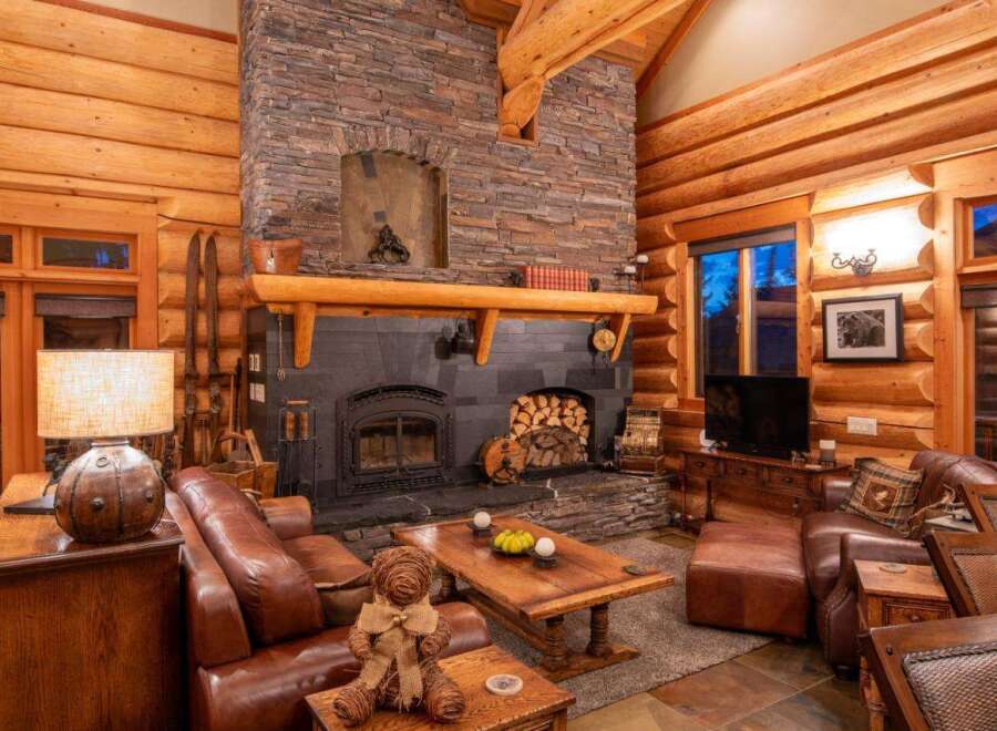 Experience rustic luxury in this stunning log cabin.