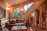 Experience rustic charm in this stunning cabin retreat.