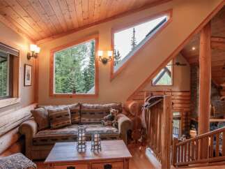 Experience rustic charm in this stunning cabin retreat.