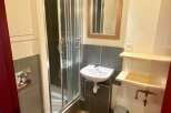 Discover a cozy bathroom with a modern shower and a sleek sink.
