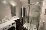 Modern bathroom with a sleek design.