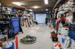 This spacious storage area offers ample room for various items.