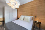 Cozy bedroom with a modern design.