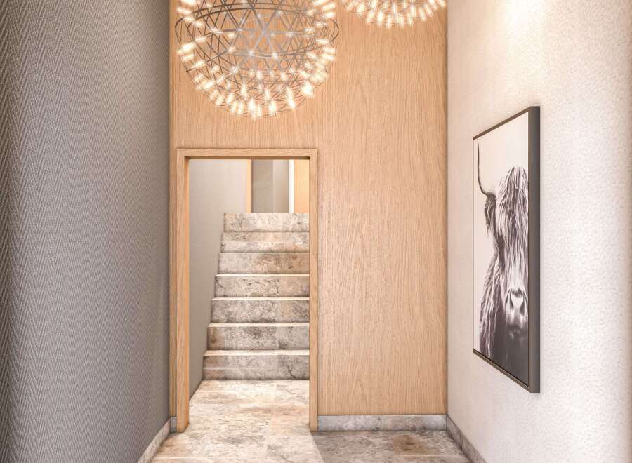 Step into a world of refined elegance with this stunning entryway.