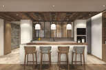 Experience modern luxury in this stunning kitchen.