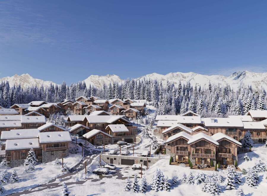 Experience the ultimate winter escape in this stunning ski chalet village.