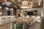 Experience the epitome of rustic luxury in this stunning living space.