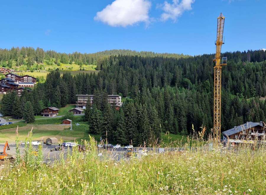 Discover a stunning mountain retreat nestled amidst lush greenery.