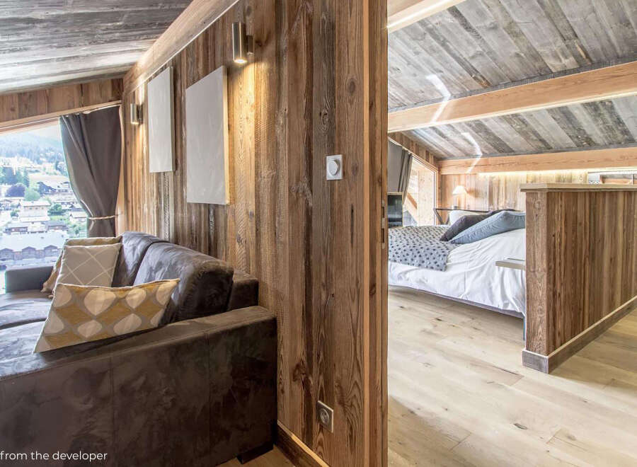 Experience rustic charm in this cozy mountain retreat.