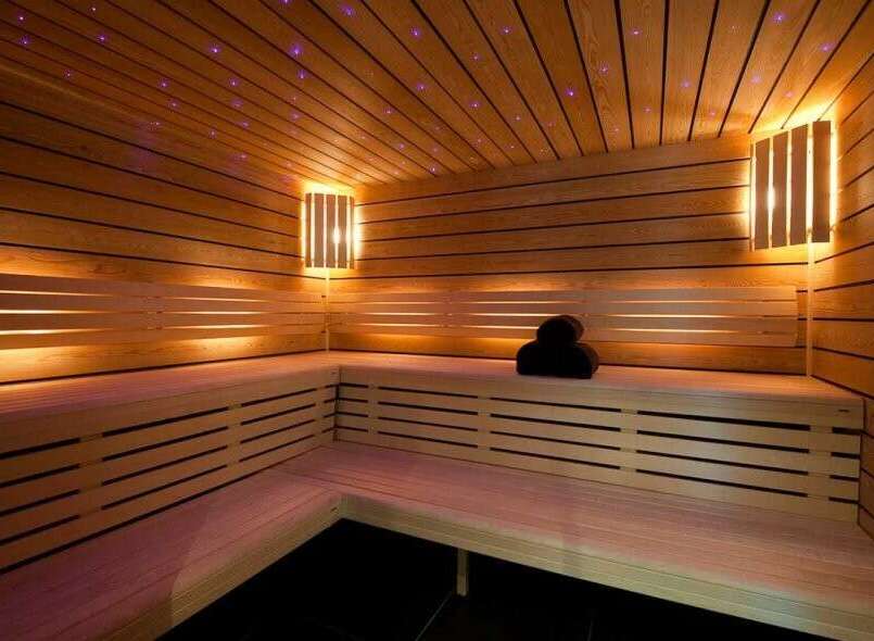 Relax and rejuvenate in this luxurious sauna.