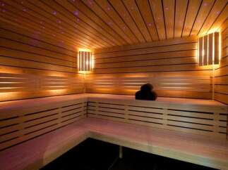 Relax and rejuvenate in this luxurious sauna.