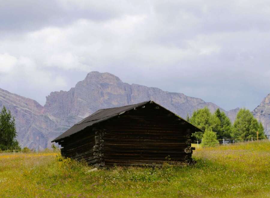 Nestled amidst breathtaking mountain scenery, this charming cabin offers a tranquil escape.