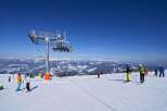 Enjoy a scenic ski day with stunning mountain views.