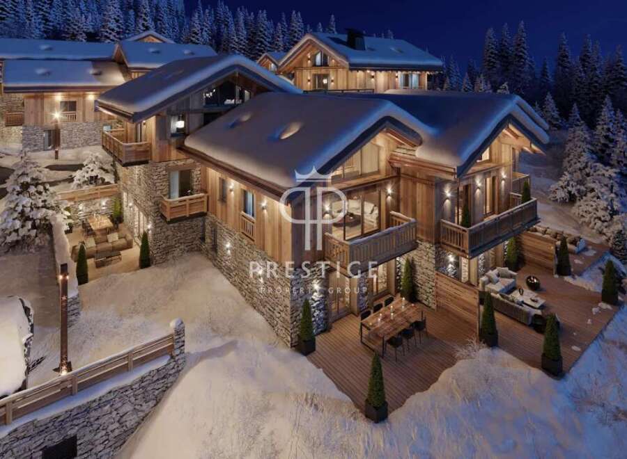 Experience luxury living in this stunning chalet nestled in a winter wonderland.