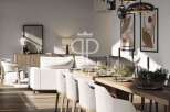 Experience modern elegance in this stunning dining space.