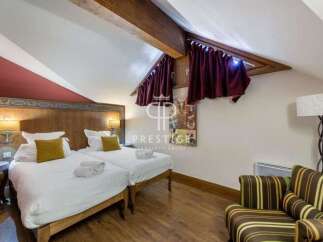Discover a cozy bedroom with a unique design.