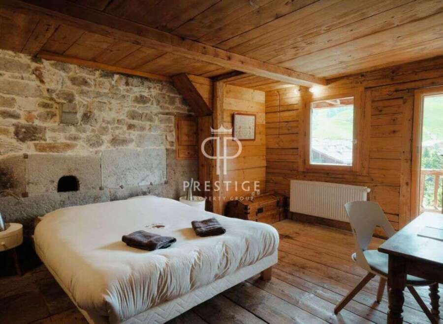 Discover rustic charm in this cozy bedroom.