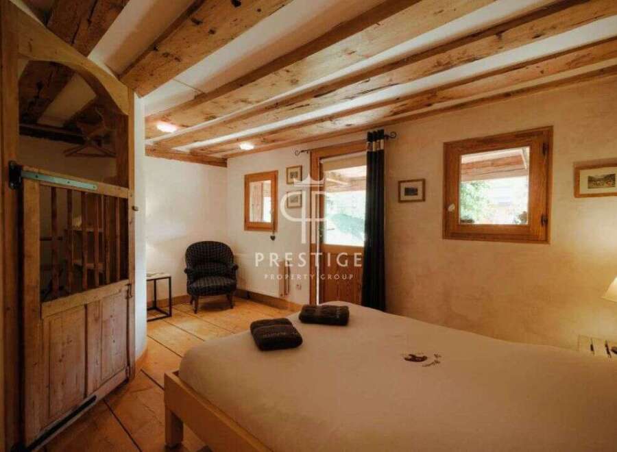 Discover rustic charm in this cozy bedroom.