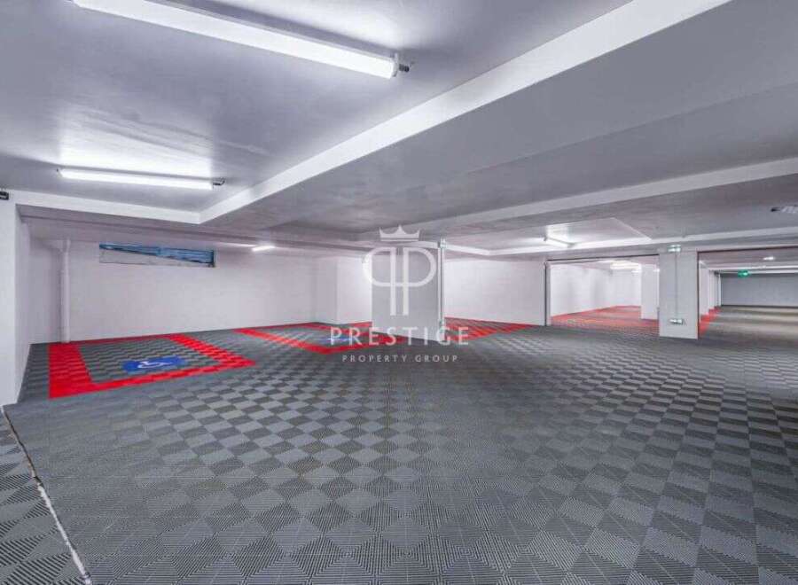 Discover this spacious parking garage, perfect for secure vehicle storage.