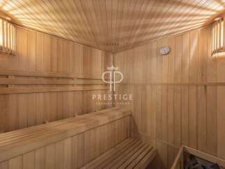 Experience ultimate relaxation in this luxurious sauna.
