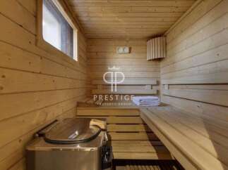 Experience ultimate relaxation in this luxurious sauna.