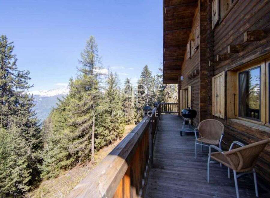 Experience the ultimate mountain retreat in this stunning wooden chalet.