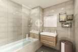Discover modern elegance in this stunning bathroom design.