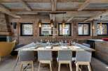 Experience rustic elegance in this stunning dining room.