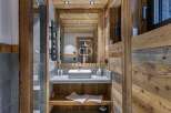 Experience rustic elegance in this stunning bathroom.