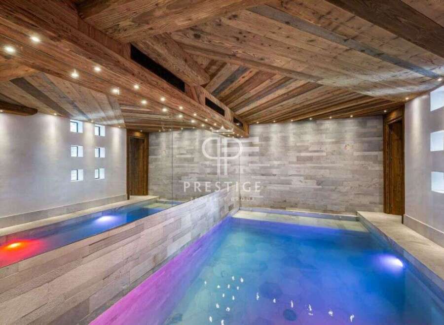Indulge in luxury with this stunning indoor pool.