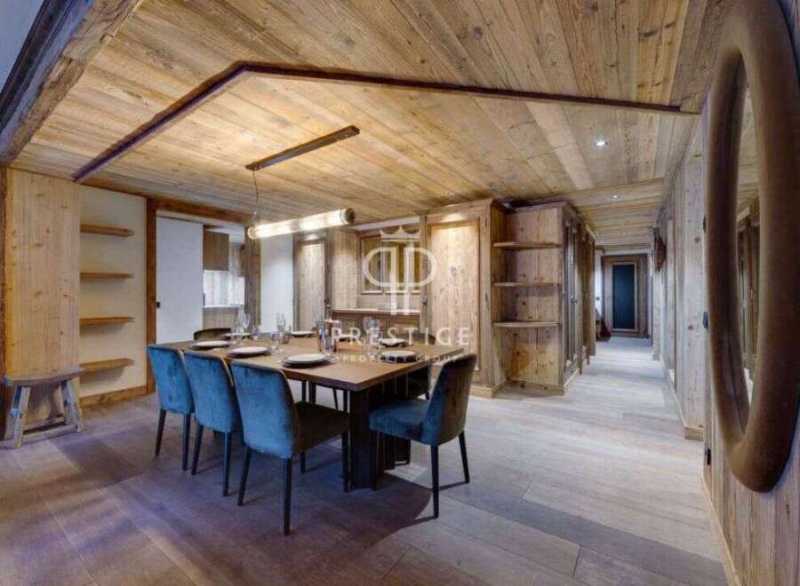 Experience rustic elegance in this stunning property, featuring exquisite wooden interiors and a warm, inviting atmosphere.
