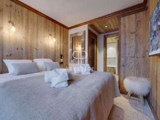 Experience rustic elegance in this stunning bedroom.
