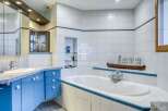 Discover a luxurious bathroom with a modern design.
