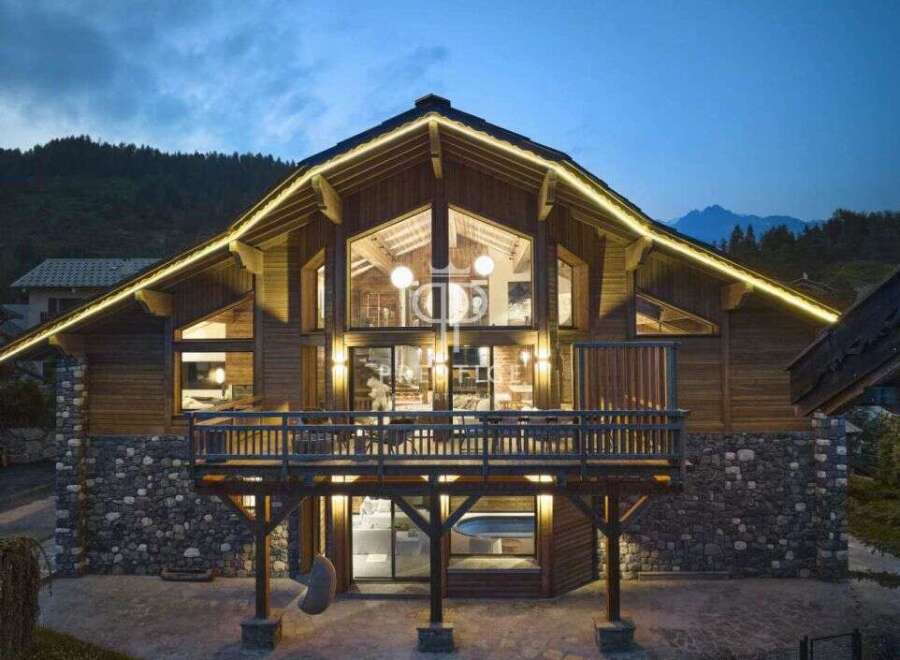 Experience luxury living in this stunning wooden chalet.