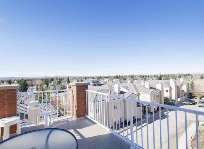 Views over the city add to the appeal of this two bedroom apartment in Calgary