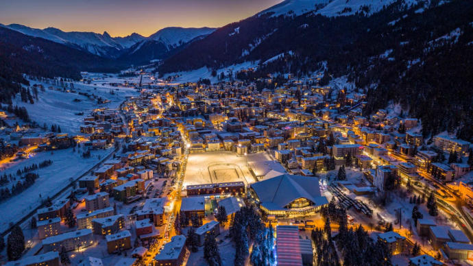 Davos, Switzerland at night