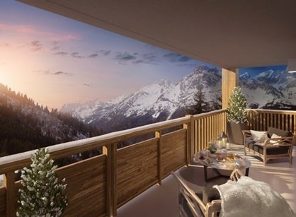 3 bedroom slope side ski in and out apartments UNDER CONSTRUCTION on Alpe d'Huez ski slopes