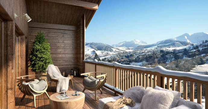 Located in the famous village of Megève, with incredible unimpeded perspectives of the surrounding mountain ranges including Mont Blanc.