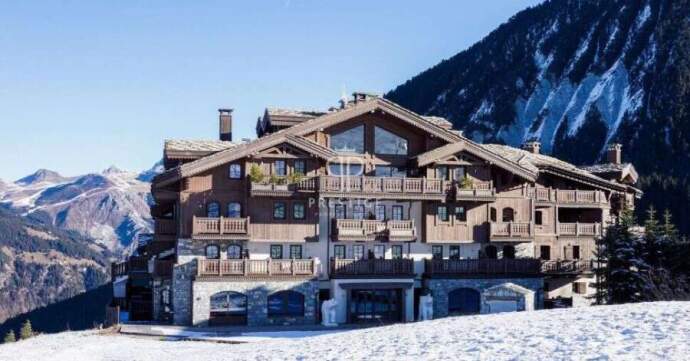 Exterior of a ski property in Courchevel, France.