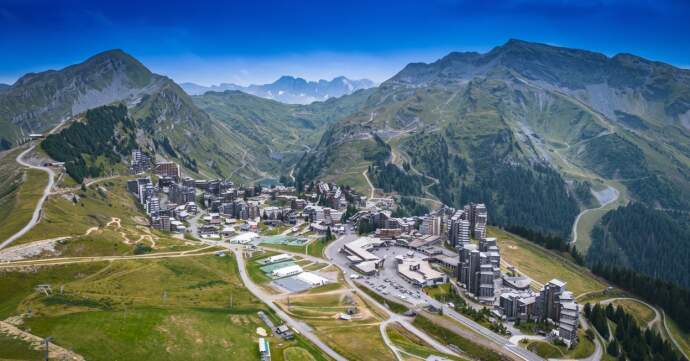 Wide Aerial of Morzine–Les Gets–Avoriaz Valley