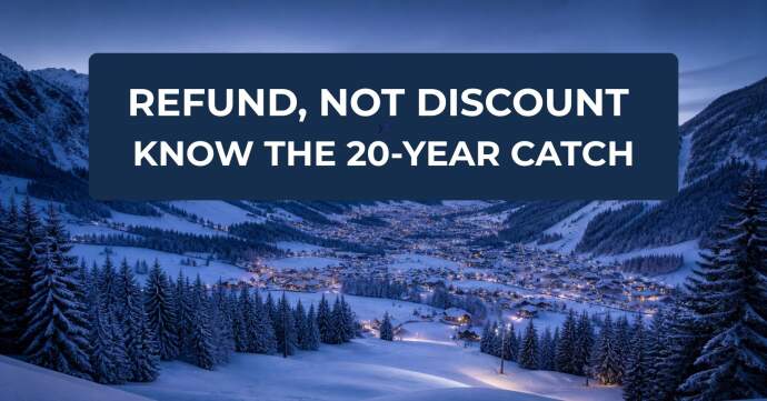Refund, not discount. Know the 20 year catch