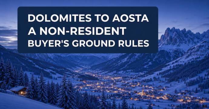 DOLOMITES TO AOSTA / A NON-RESIDENT BUYER'S GROUND RULES